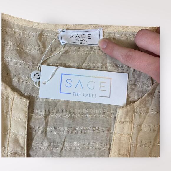 Sage The Label NWT V-Neck Tank‎ Womens Size M Peach - Picture 2 of 8